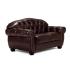 Pohovka Chesterfield Hereford 2-místná z pravé kůže, hnědá
