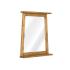 Masivní koupelnové zrcadlo Rangún z recyklované borovice, lakované, hnědé – 70×12×77 cm