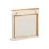Masivní koupelnové zrcadlo Capera z borovice a MDF, lakované, bílé/hnědé – 70x70 cm