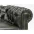 Dvoumístná pohovka Chesterfield z pravé kůže, zelená – 155×90×72 cm