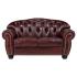 Pohovka Chesterfield Hereford 2-místná z pravé kůže, červená