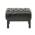 Masivní taburet Chesterfield Kingsfield z pravé kůže, zelený – 61×46×43 cm