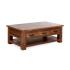 Masivní konferenční stolek Rustic I z palisandru, lakovaný, hnědý – 120×70×45 cm