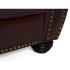 Pohovka Chesterfield Hereford 3místná z pravé kůže, červená – 224×96×94 cm