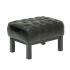 Masivní taburet Chesterfield Kingsfield z pravé kůže, zelený – 61×46×43 cm