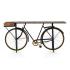 Lakovaný konzolový stůl Bike z kovu, černý – 185×45×90 cm
