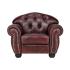 Masivní křeslo Chesterfield Hereford z pravé kůže, červené – 112×96×94 cm