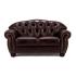 Pohovka Chesterfield Hereford 2-místná z pravé kůže, hnědá