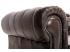 Třímístná pohovka Chesterfield z pravé kůže, hnědá – 200×90×72 cm