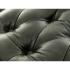 Masivní taburet Chesterfield Kingsfield z pravé kůže, zelený – 61×46×43 cm
