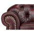 Masivní křeslo Chesterfield Hereford z pravé kůže, červené – 112×96×94 cm