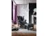 Masivní taburet Chesterfield Kingsfield z pravé kůže, černý – 61×46×43 cm