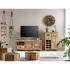 Masivní TV stolek Caribou z mangového dřeva, lakovaný, přírodní barva – 150×50×60 cm