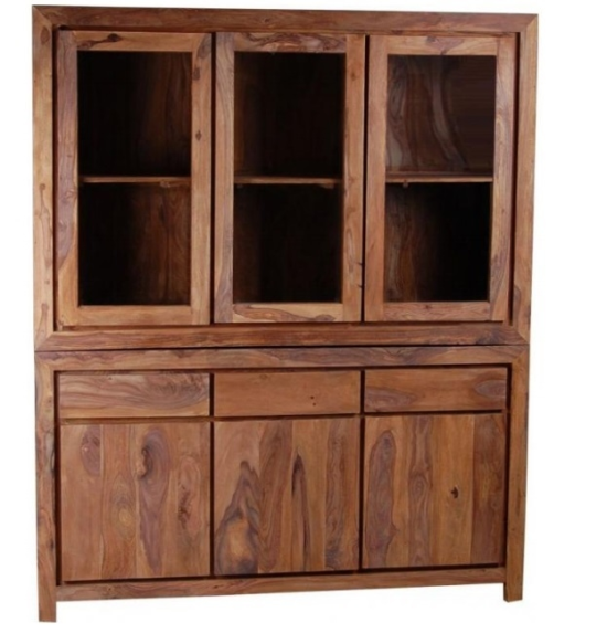 Masivní vitrína / příborník 165x45x180