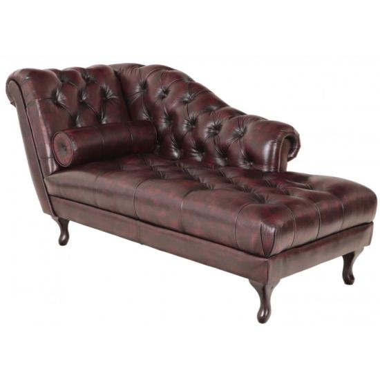 Lenoška Chesterfield Delano z pravé hovězí kůže